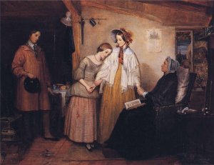 Going Into Service by Richard Redgrave Oil Painting