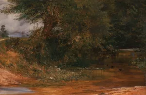 The Moorhen's Haunt by Richard Redgrave Oil Painting