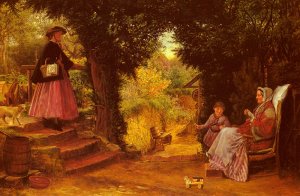 Young Lady Bountiful by Richard Redgrave Oil Painting