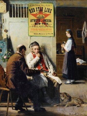 The Future Emigrant To New York by Richard Sohn Oil Painting