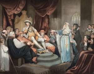 Catharine Of Aragon Pleading Her Cause by Richard Westall Oil Painting
