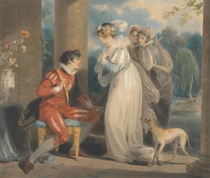 Rosebud, or the Judgement of Paris by Richard Westall Oil Painting