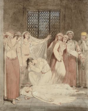Scene from Henry Gally Knight's Phrosyne, a Grecian Tale by Richard Westall Oil Painting