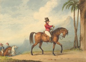 Sir John Floyd on Horseback by Richard Westall Oil Painting