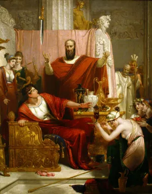 The Sword of Damocles by Richard Westall - Oil Painting Reproduction