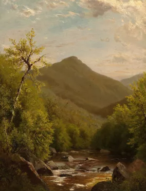 A Mountain Stream by Richard William Hubbard A Mountain Stream by Richard William Hubbard Oil Painting