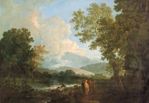 Cicero with his friend Atticus and brother Quintus, at his villa at Arpinum by Richard Wilson Oil Painting