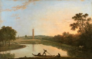 Kew Gardens- The Pagoda and Bridge by Richard Wilson Oil Painting