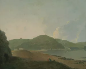 Lago d'Agnano with the Grotta del Cane by Richard Wilson Oil Painting