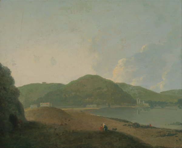 Lago d'Agnano with the Grotta del Cane  by Richard Wilson - Hand-Painted Oil Painting Reproduction