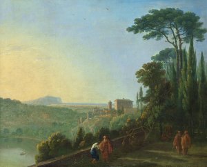 Lake Nemi and Genzano from the Terrace of the Capuchin Monastery by Richard Wilson Oil Painting