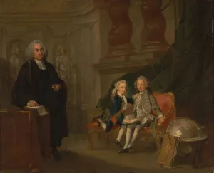 Prince George and Prince Edward Augustus, Sons of Frederick, Prince of Wales, with Their Tutor Dr. F… by Richard Wilson Oil Painting