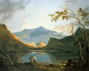View of Snowdon from Llyn Nantlle by Richard Wilson - Oil Painting Reproduction