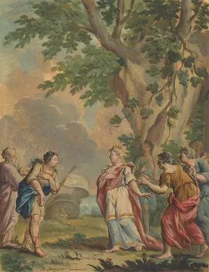 Telemachus en Mentor komen aan bij de nimf Calypso by Rienk Keyert Oil Painting