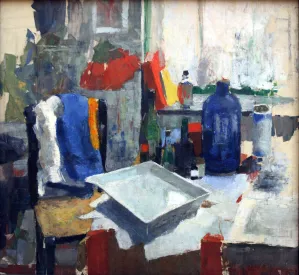 Dining Table Oil painting by Rik Wouters
