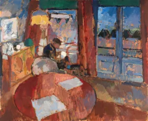 Interior with Embroiderer by Rik Wouters Oil Painting