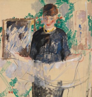 Woman in Black Reading a Newspaper by Rik Wouters Oil Painting