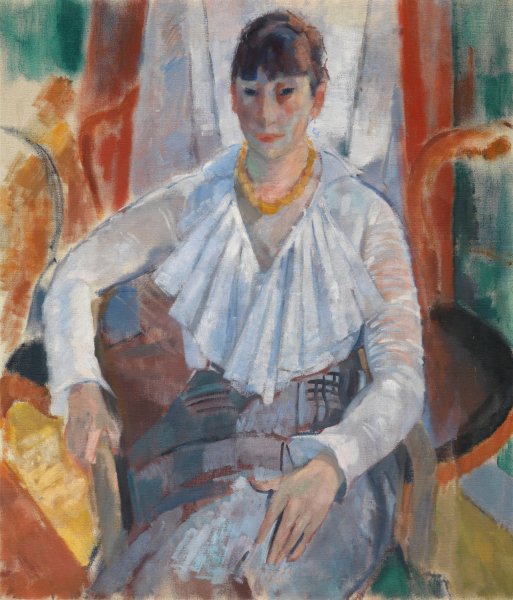 Main Product Photo of Woman in White  Painting by Rik Wouters