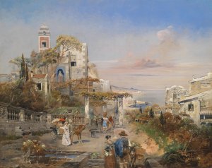Sudliches Capriccio by Robert Alott Oil Painting