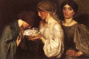 The Fragrant Posy by Robert Anning Bell - Oil Painting Reproduction