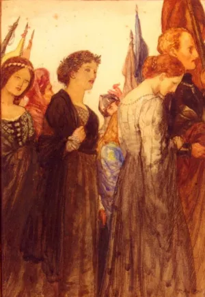 When In The Chronicle Of Wasted Time I See Description Of The Fairest Wights, And Beauty Making Beautiful Old Rhyme In Praise Of Ladies Dead And Lovely Knights' Shakespeare by Robert Anning Bell - Oil Painting Reproduction