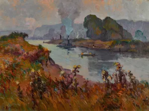 Bord de Seine by Robert Antoine Pinchon Oil Painting