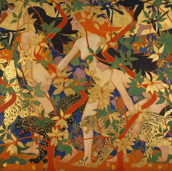 Diana and her Nymphs  by Robert Burns - Hand-Painted Oil Painting Reproduction