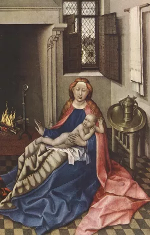 Madonna with the Child Altarpiece by Robert Campin Oil Painting