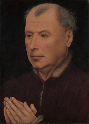 Man in Prayer by Robert Campin Oil Painting