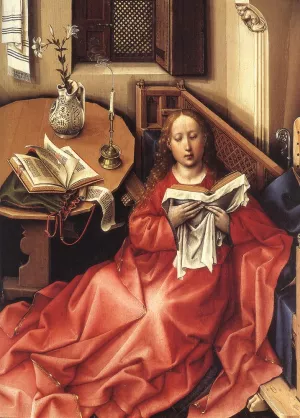 Merode Altarpiece Detail by Robert Campin - Oil Painting Reproduction
