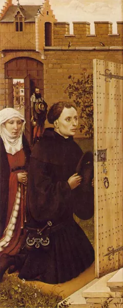 Merode Altarpiece Left Wing by Robert Campin Oil Painting