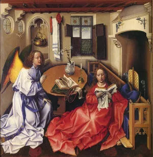 Merode Altarpiece Nativity Oil painting by Robert Campin