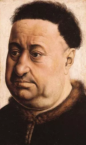 Portrait of a Fat Man by Robert Campin - Oil Painting Reproduction