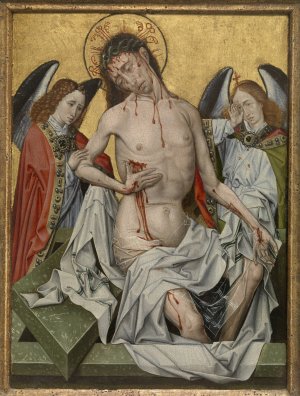 The Man of Sorrows by Robert Campin Oil Painting