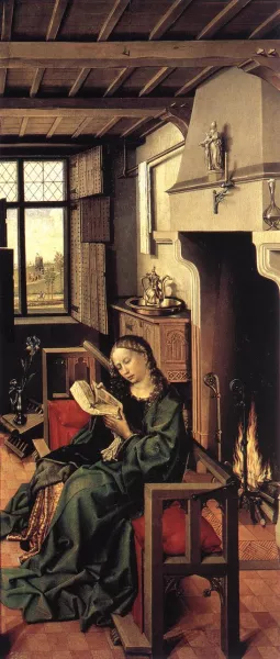 The Werl Altarpiece Right Wing by Robert Campin Oil Painting