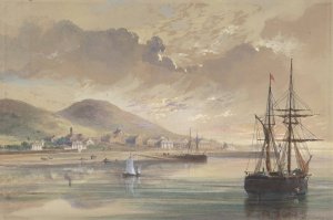 Valentia in 1857-1858 at the Time of the Laying of the Former Cable by Robert Charles Dudley Oil Painting