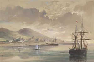 Valentia in 1857-1858 at the Time of the Laying of the Former Cable by Robert Charles Dudley Oil Painting