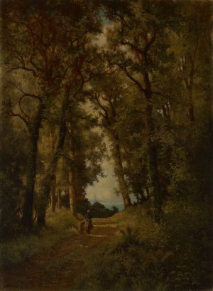 Scene in Devonshire by Robert Crannell Minor Oil Painting