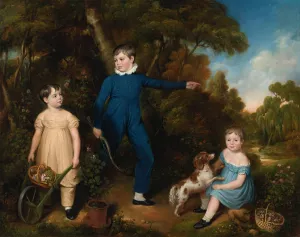 The Children Of Charles Kendal Of Manchester Oil painting by Robert Crozier