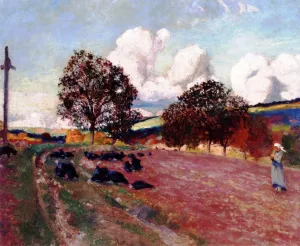 Breton Landscape painting by Robert Delaunay