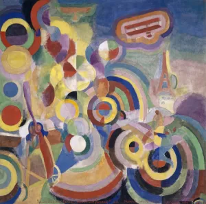 Homage to Bleriot Oil painting by Robert Delaunay