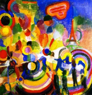 Homage to Bleriot by Robert Delaunay - Oil Painting Reproduction