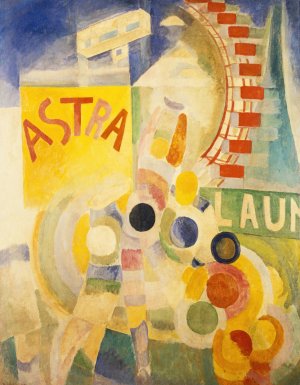 L'equipe de Cardiff by Robert Delaunay Oil Painting