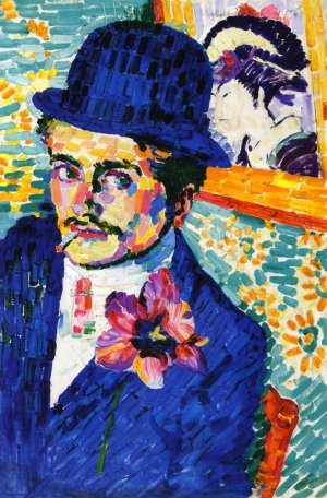 Man with a Tulip also known as Portrait of Jean Metzinger
