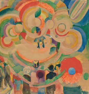 Manege de cochons by Robert Delaunay Oil Painting