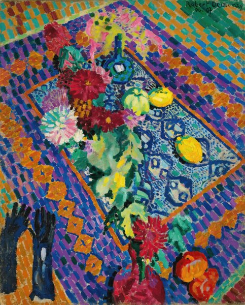 Main Product Photo of Nature Morte Aux Gants  Painting by Robert Delaunay