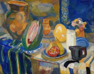 Nature morte portugaise by Robert Delaunay Oil Painting