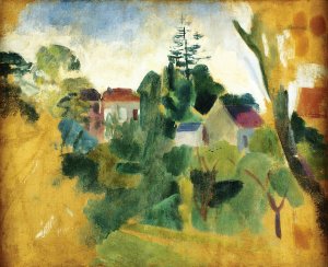 Paysage Inacheve by Robert Delaunay Oil Painting