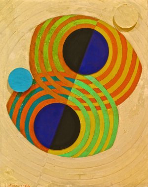Relief; Rhythms by Robert Delaunay Oil Painting