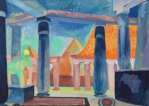Stage Design for Cleopatra Object by Robert Delaunay Oil Painting